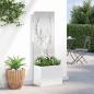 Preview: Blumentopf mit dekorativem Paneel Silber 50 x 140 cm