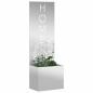 Preview: Blumentopf mit dekorativem Paneel Silber 50 x 140 cm