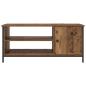 Preview: TV-Schränk mit Regal mit Speicher mit Tür Altholz 100 x 40 x 45 cm Holzwerkstoff