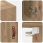 Preview: Wandschrank Eiche handwerklich 60 x 31 x 60 cm Holzwerkstoff
