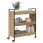 Preview: Küchentrolley Eiche handwerklich 70 x 30 x 82 cm Holzwerkstoff