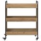 Preview: Küchentrolley Eiche handwerklich 70 x 30 x 82 cm Holzwerkstoff
