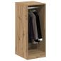 Preview: Kleiderschrank mit Regal mit Speicher Eiche handwerklich 41 x 48 x 102 cm