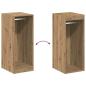 Preview: Kleiderschrank mit Regal mit Speicher Eiche handwerklich 41 x 48 x 102 cm