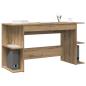 Preview: Schreibtisch Eiche handwerklich 140 x 50 x 75 cm Holzwerkstoff