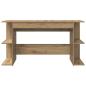 Preview: Schreibtisch Eiche handwerklich 140 x 50 x 75 cm Holzwerkstoff