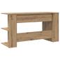 Preview: Schreibtisch Eiche handwerklich 140 x 50 x 75 cm Holzwerkstoff