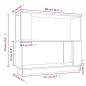 Preview: Bücherregal/Raumteiler Weiß 80x25x70 cm Massivholz Kiefer