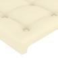 Preview: LED Kopfteil Creme 103x16x118/128 cm Kunstleder