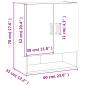 Preview: Wandschrank Betongrau 60x31x70 cm Holzwerkstoff