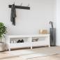Preview: ARDEBO.de - Flurbank Weiß 160x28x45 cm Massivholz Kiefer