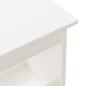 Preview: Flurbank Weiß 160x28x45 cm Massivholz Kiefer