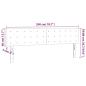 Preview: LED Kopfteil Creme 200x5x78/88 cm Kunstleder