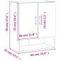 Preview: Wandschrank Sonoma-Eiche 60x31x70 cm Holzwerkstoff