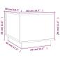 Preview: Couchtisch Weiß 40x50x35 cm Massivholz Kiefer