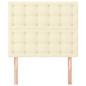 Preview: Kopfteile 2 Stk. Creme 100x5x78/88 cm Kunstleder