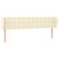 Preview: Kopfteil mit Ohren Creme 203x23x78/88 cm Kunstleder