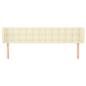 Preview: Kopfteil mit Ohren Creme 203x23x78/88 cm Kunstleder