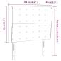 Preview: Kopfteil mit Ohren Creme 103x23x118/128 cm Kunstleder