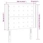 Preview: Kopfteil mit Ohren Creme 103x16x118/128 cm Kunstleder