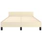 Preview: Bettgestell ohne Matratze Creme 120x190 cm Kunstleder