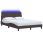 Preview: Bettgestell ohne Matratze "Hanko" Dunkelbraun 140x190 cm Stoff