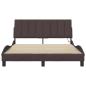 Preview: Bettgestell ohne Matratze "Hanko" Dunkelbraun 140x190 cm Stoff