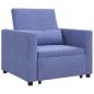 Preview: 3-in-1 Einzelsofa-Bett umwandelbar Jeans Blau Stoff