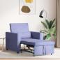 Preview: 3-in-1 Einzelsofa-Bett umwandelbar Jeans Blau Stoff