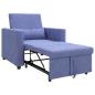 Preview: 3-in-1 Einzelsofa-Bett umwandelbar Jeans Blau Stoff
