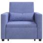 Preview: 3-in-1 Einzelsofa-Bett umwandelbar Jeans Blau Stoff
