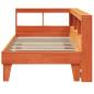 Preview: Massivholzbett mit Regal ohne Matratze Wachsbraun 90x200 cm