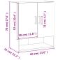 Preview: Wandschrank Räuchereiche 60x31x70 cm Holzwerkstoff