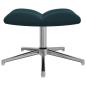 Preview: Relaxsessel mit Hocker Blau Samt