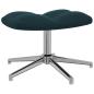 Preview: Relaxsessel mit Hocker Blau Samt
