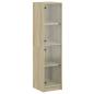 Preview: Highboard mit Glastüren Sonoma-Eiche 35x37x142 cm
