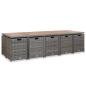 Preview: 15-tlg. Garten-Essgruppe mit Auflagen Poly Rattan Anthrazit
