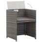Preview: 15-tlg. Garten-Essgruppe mit Auflagen Poly Rattan Anthrazit