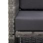 Preview: 15-tlg. Garten-Essgruppe mit Auflagen Poly Rattan Anthrazit