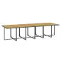 Preview: 13-tlg. Garten-Essgruppe mit Kissen Poly Rattan Grau