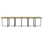 Preview: 13-tlg. Garten-Essgruppe mit Kissen Poly Rattan Grau