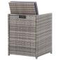 Preview: 11-tlg. Garten-Essgruppe Poly Rattan Akazienholz Anthrazit