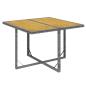 Preview: 5-tlg. Garten-Essgruppe mit Kissen Poly Rattan Grau