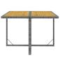 Preview: 5-tlg. Garten-Essgruppe mit Kissen Poly Rattan Grau