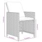 Preview: 5-tlg. Garten-Essgruppe mit Kissen Poly Rattan Grau