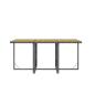 Preview: 7-tlg. Garten-Essgruppe mit Kissen Poly Rattan Grau