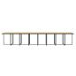 Preview: 21-tlg. Garten-Essgruppe mit Kissen Grau Poly Rattan