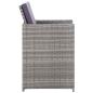 Preview: 11-tlg. Garten-Essgruppe mit Auflagen Poly Rattan Grau