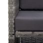 Preview: 17-tlg. Garten-Essgruppe mit Auflagen Poly Rattan Grau