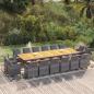 Preview: ARDEBO.de - 17-tlg. Garten-Essgruppe mit Kissen Poly Rattan Grau